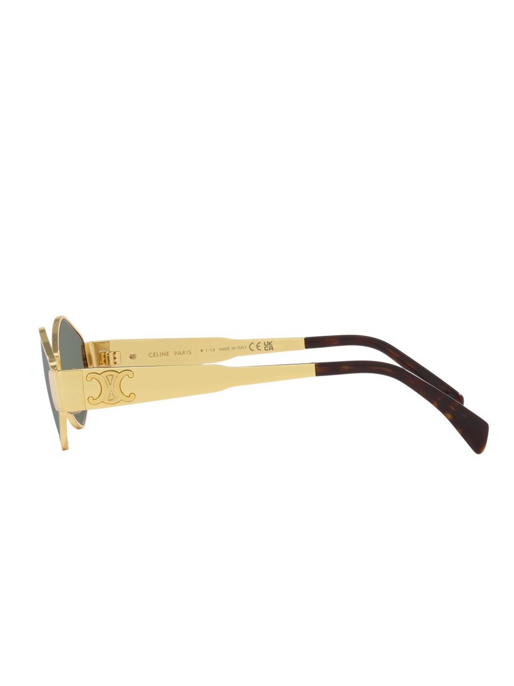 New Celine CL40254U 30N Sunglasses Gold Frame Geometric Shape Authentic - Picture 5 of 16